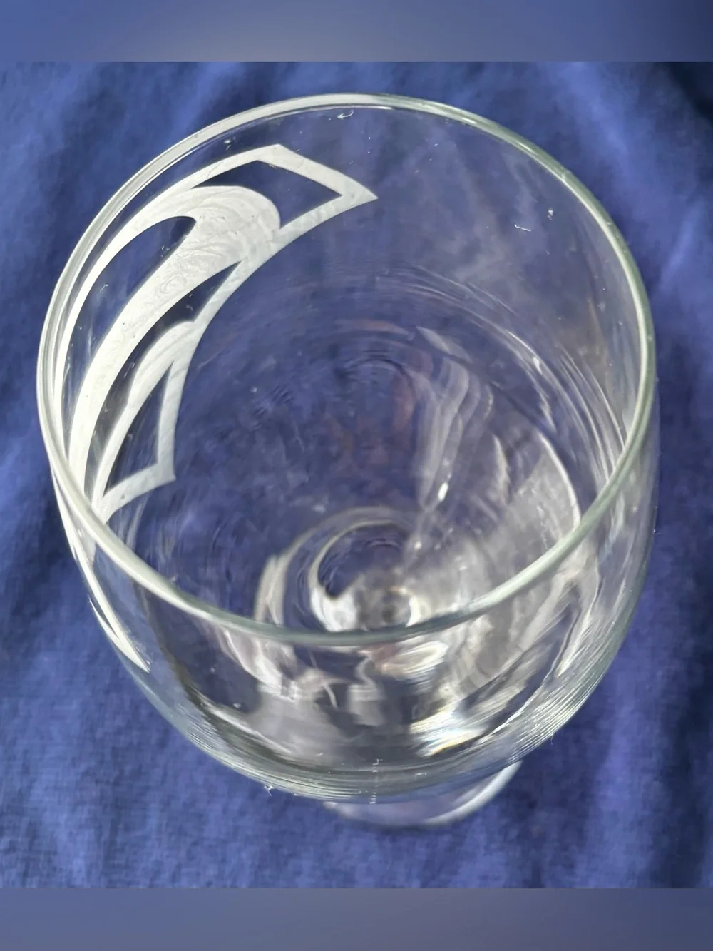 Superman Custom hand-etched stemmed Wine Goblet glass!